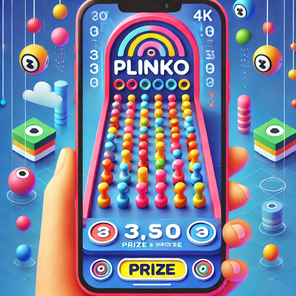 Plinko app mobilās demonstrācija.